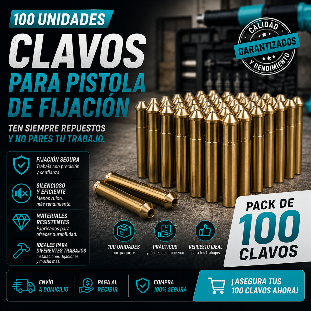 100 Clavos Para Pistola